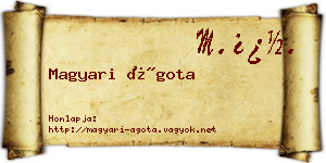 Magyari Ágota névjegykártya