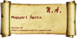 Magyari Ágota névjegykártya
